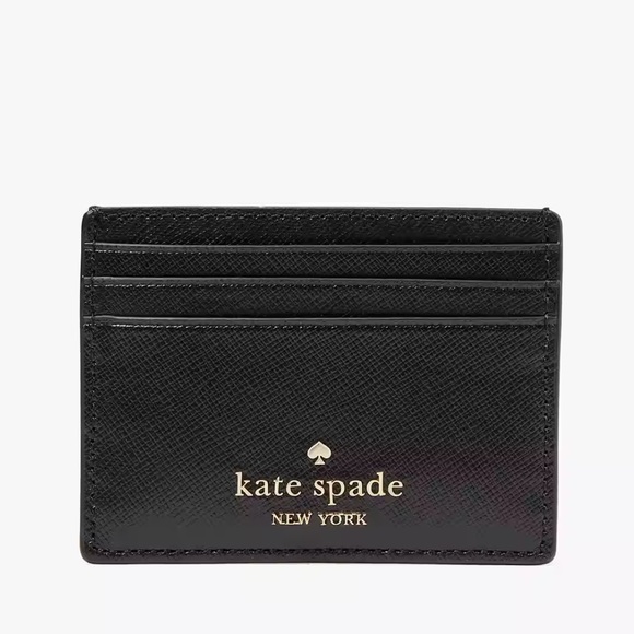 Kate Spade Madison Saffiano Leather Small Slim Card Holder
COLOR: Black 
NWT - Picture 2 of 16